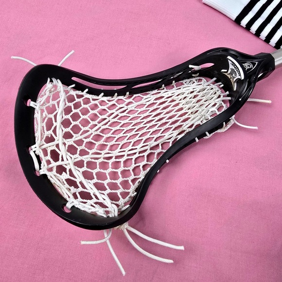 Brine Lacrosse Stick STX Goggles and Striped Mitre Socks youth Gear Set of 3 - Picture 4 of 14